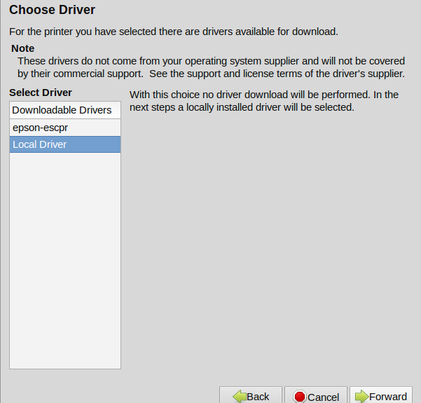 Printer configuration - detecting your printer