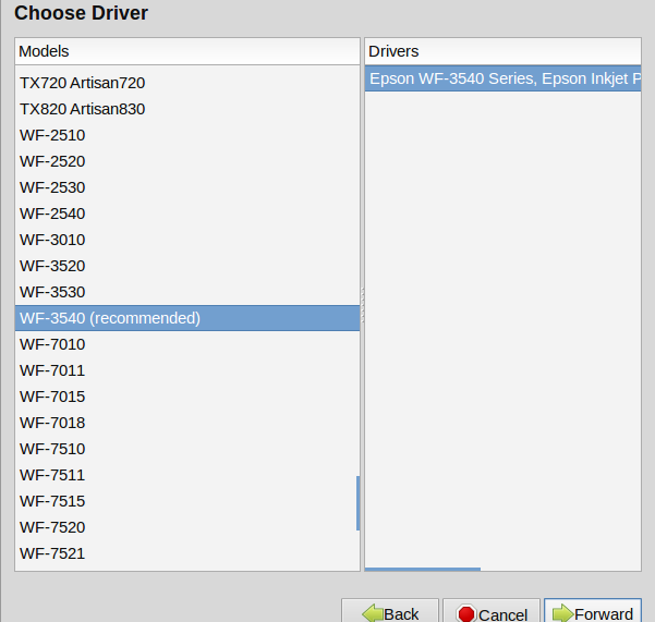 Printer configuration - detecting your printer