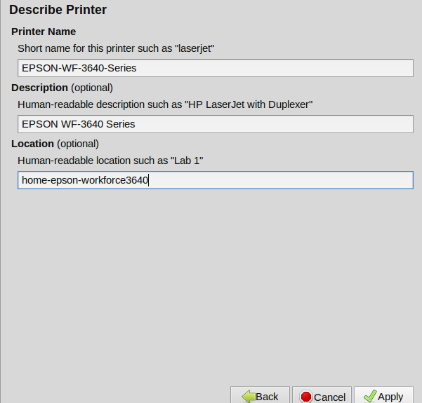 Printer configuration - detecting your printer