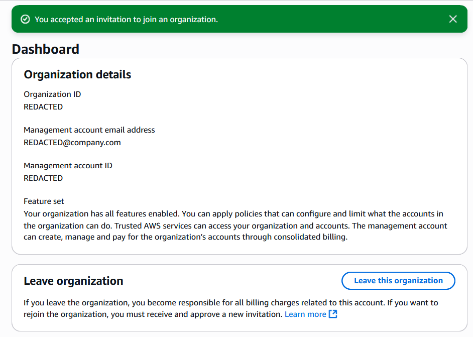 Invite Accepted Page