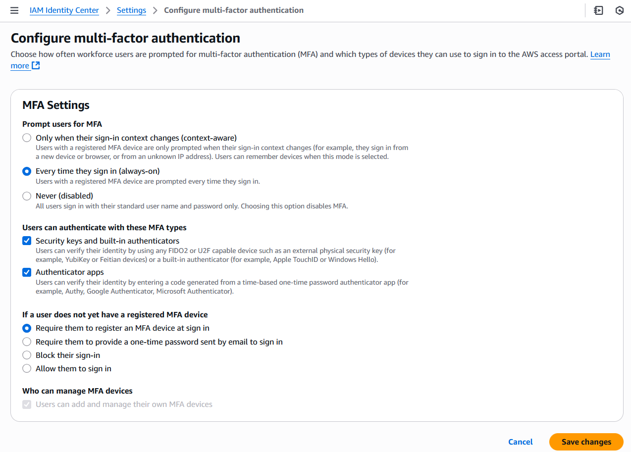 Enforce MFA