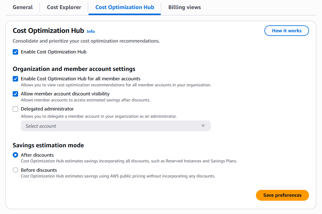Enable linked accounts access to Cost Optimization Hub